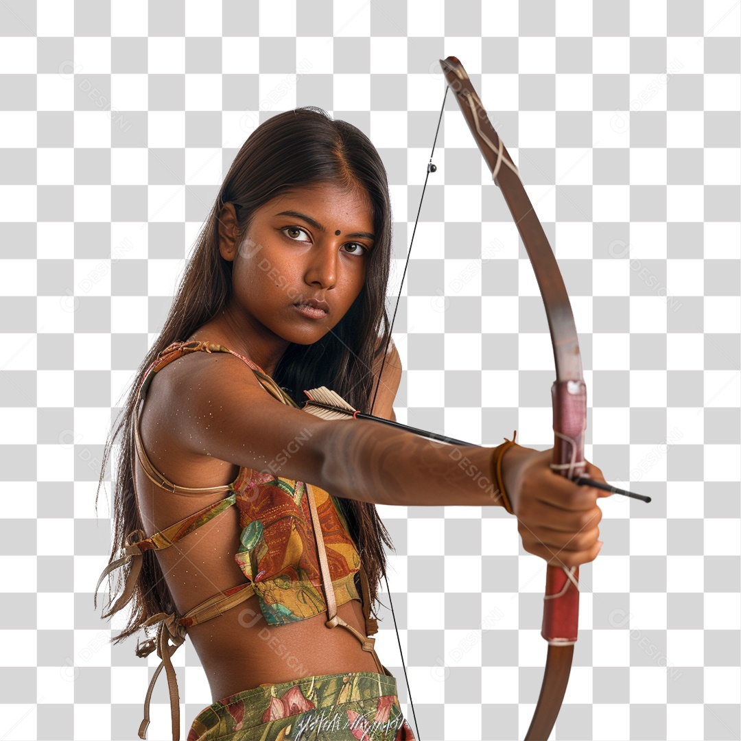 Mulher Indígena Aldeia PNG Transparente