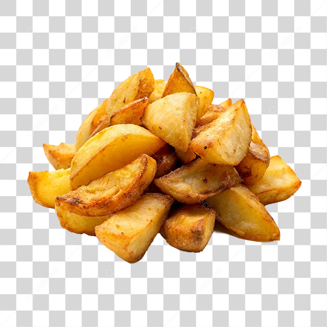 Porção de Batatas Fritas PNG Transparente