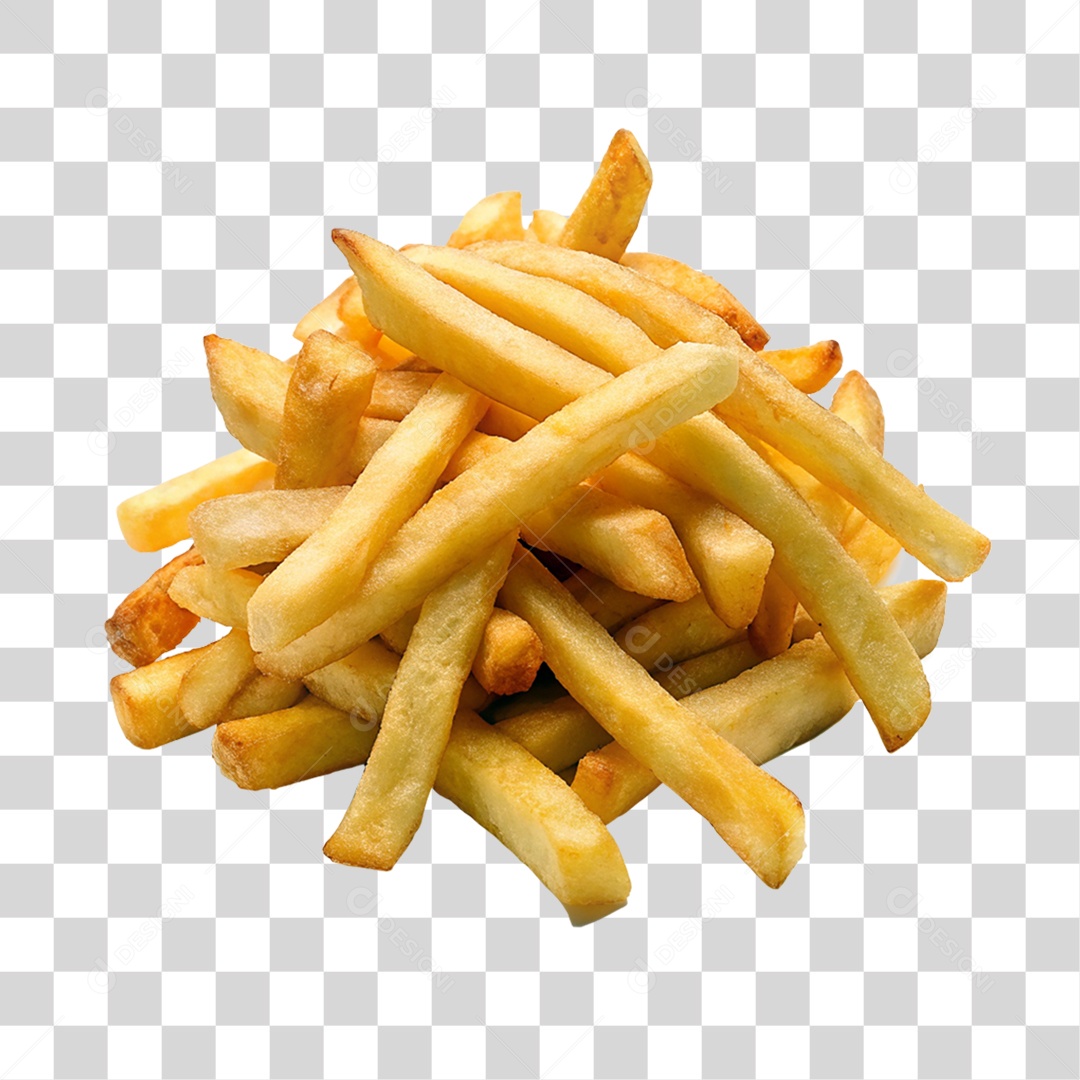 Porção de Batatas Fritas PNG Transparente