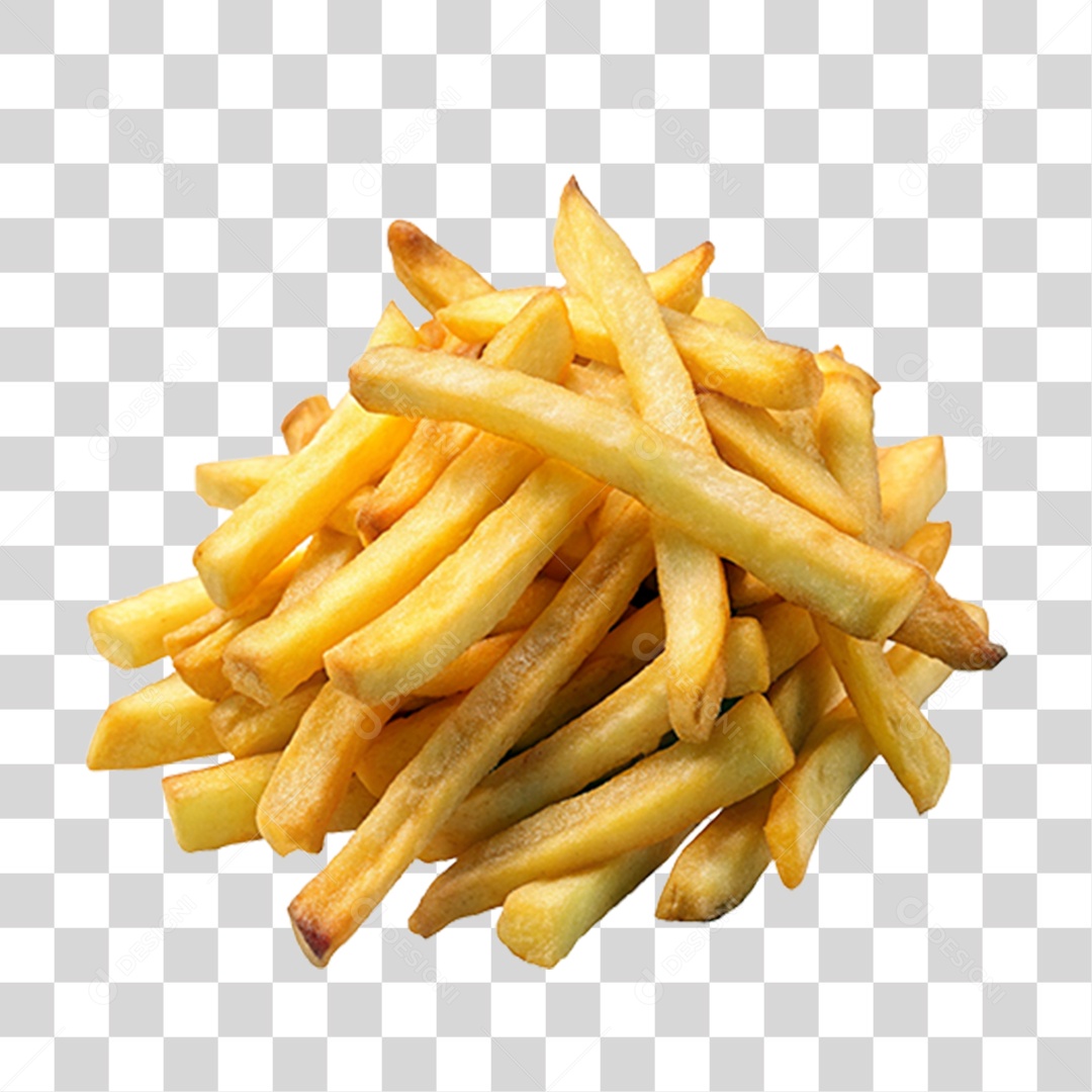 Porção de Batatas Fritas PNG Transparente