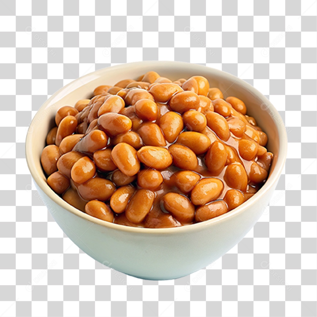 Porção de Feijão em Tigela PNG Transparente