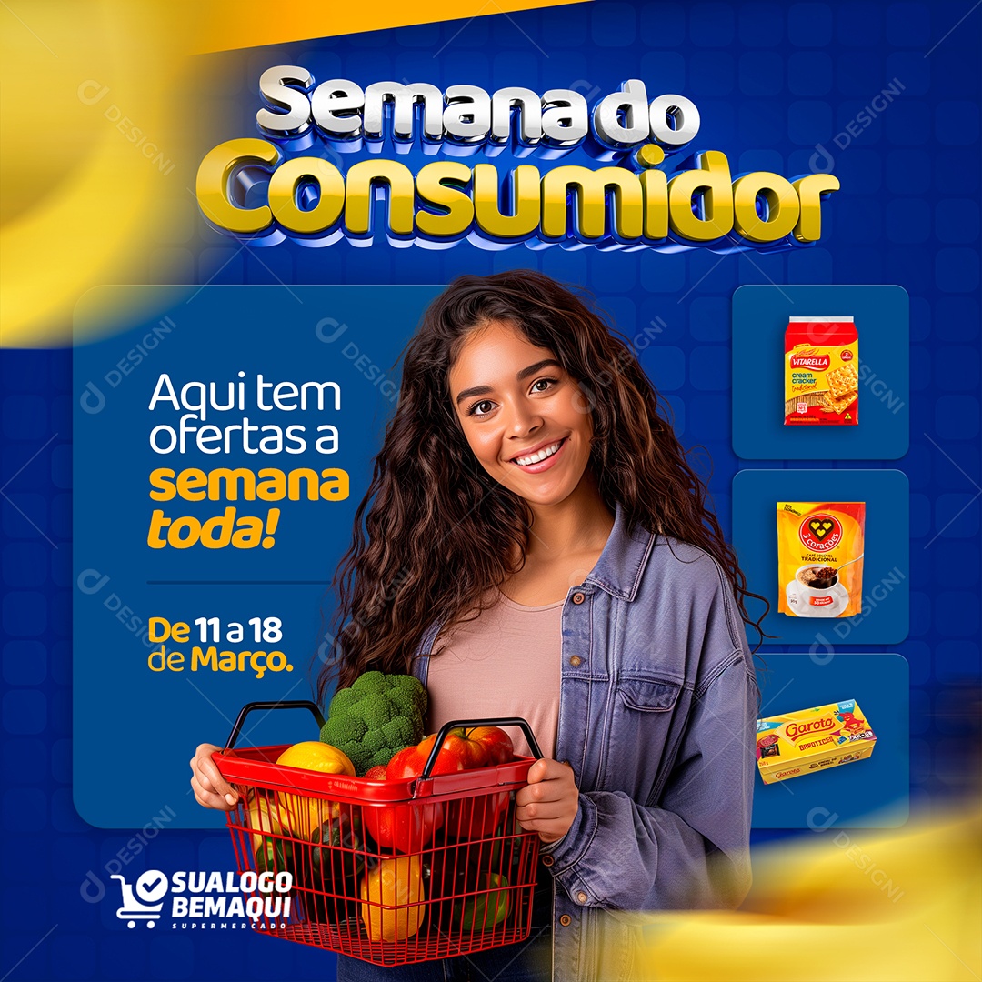 Consumer Week Here are Offers from 11 to 18 in March Social Media PSD Editable