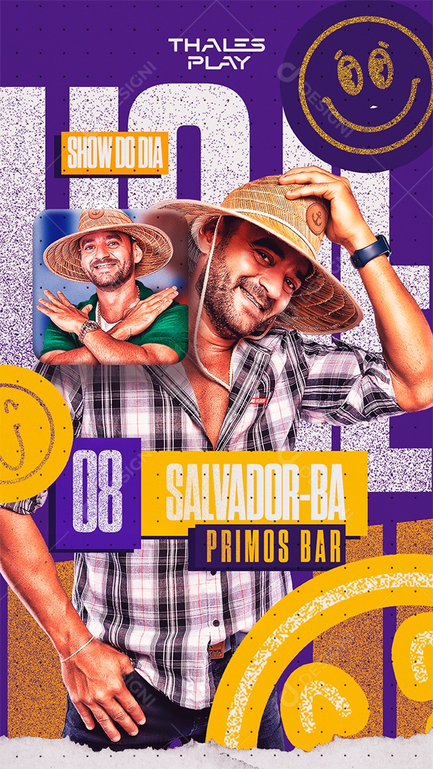 Story Flyer Show do Dia Thales Play Social Media PSD Editável