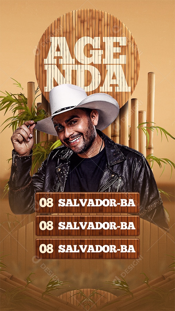 Story Flyer Agenda Mano Walter Social Media PSD Editável