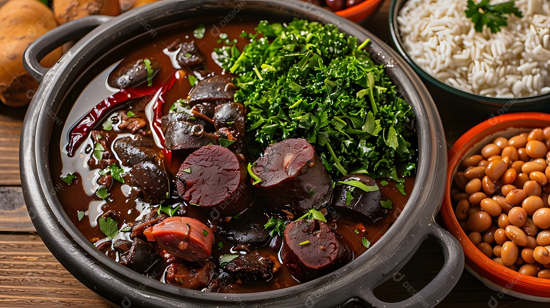 Feijoada com guarnições