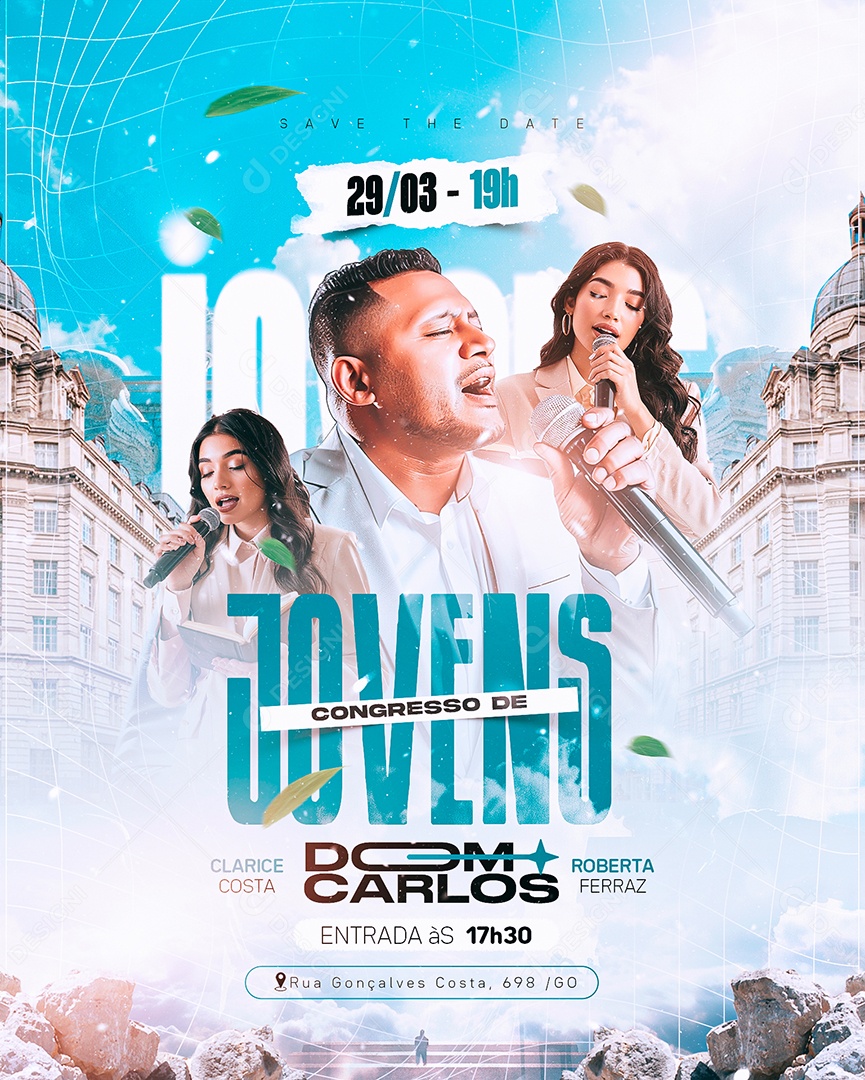 Gospel Congresso de Jovens Social Media PSD Editável