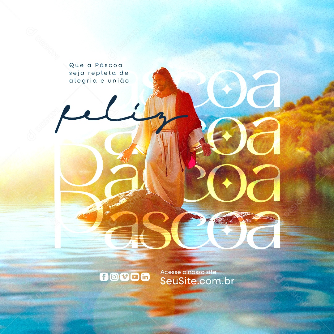 Happy Easter Be Full of Joy and Unity Social Media Editable PSD