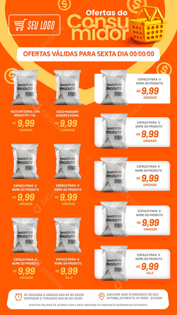 Ofertas do Consumidor Válidas para Sexta Dia 15 /03 Social Media PSD Editável