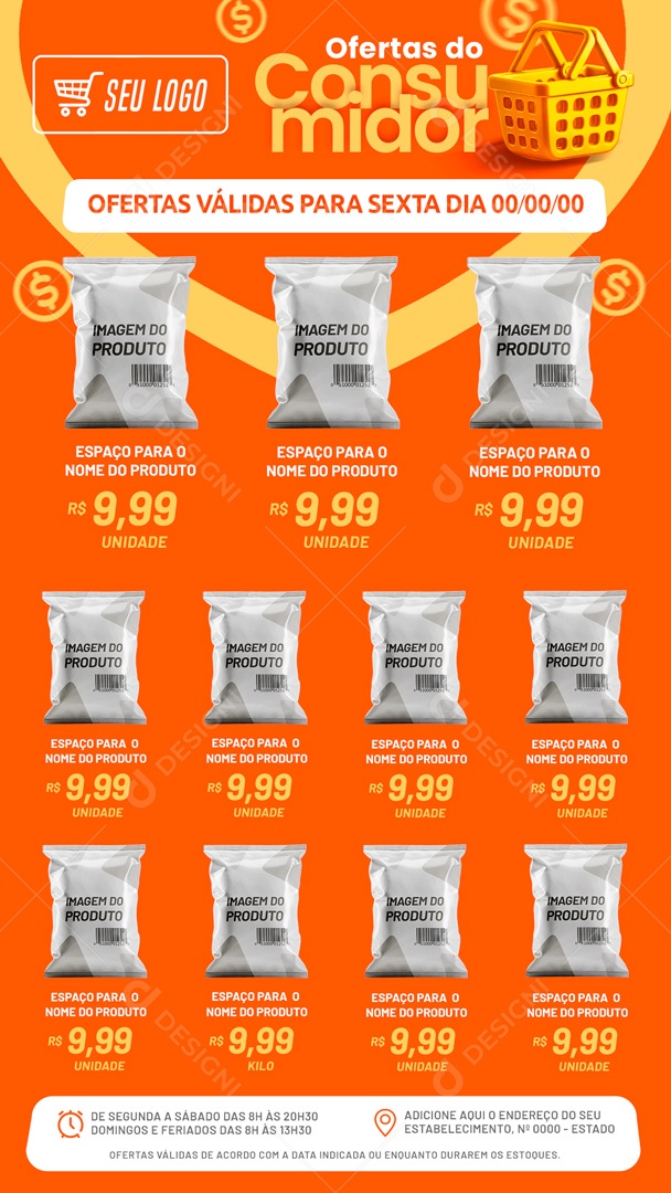 Story Ofertas do Consumidor Válidas para Sexta Social Media PSD Editável