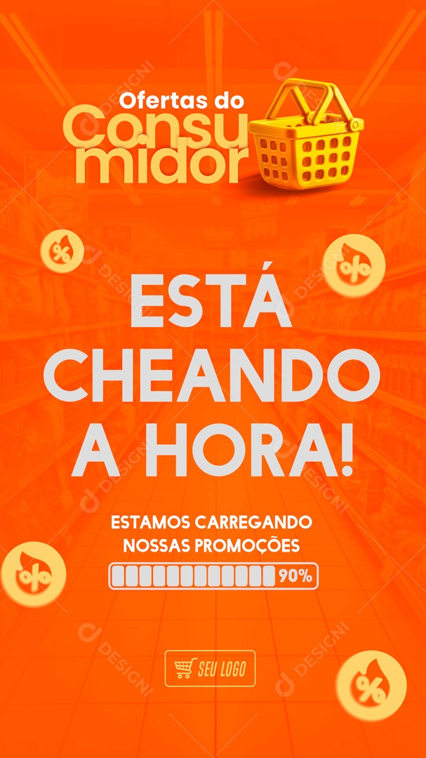Story Ofertas do Consumidor Está Chegando a Hora Social Media PSD Editável