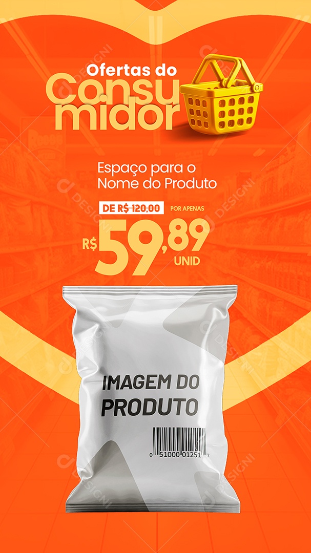 Story Ofertas do Consumidor de 120,00 por Apenas 59,89 Social Media PSD Editável