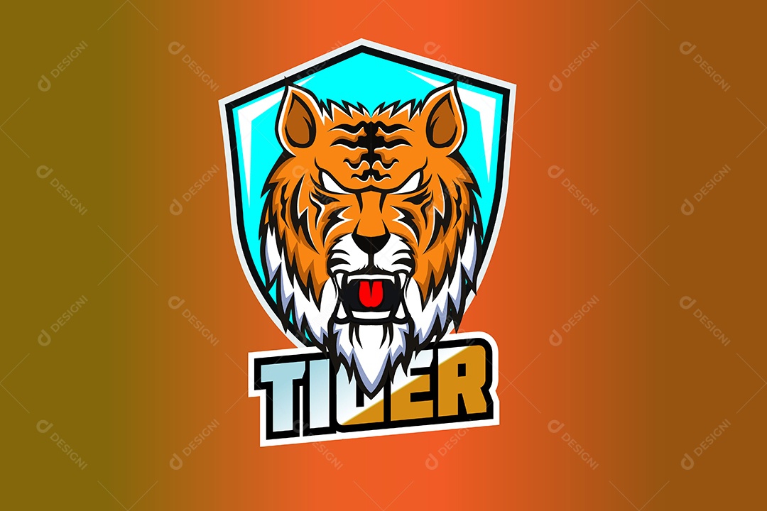 Tigre Mascote Ilustração Vetor EPS
