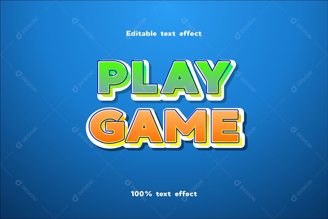 Efeito de Texto Ilustração Vetor EPS Editável