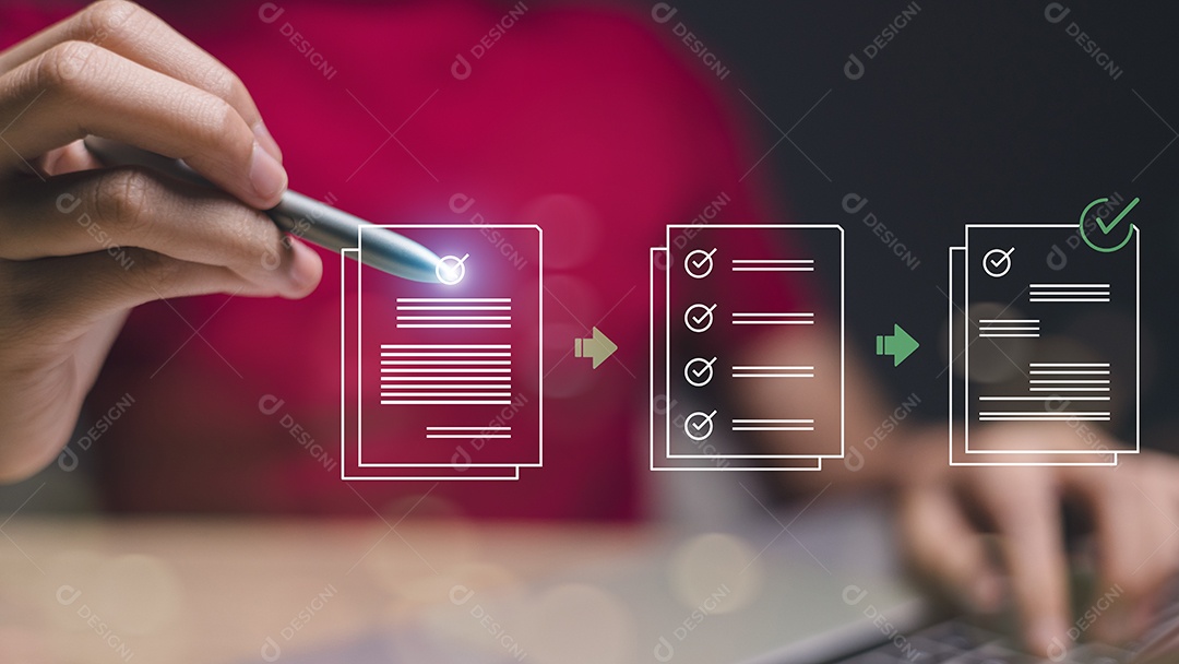 Preparar verificar e aprovar conceitos documentos de tela virtual