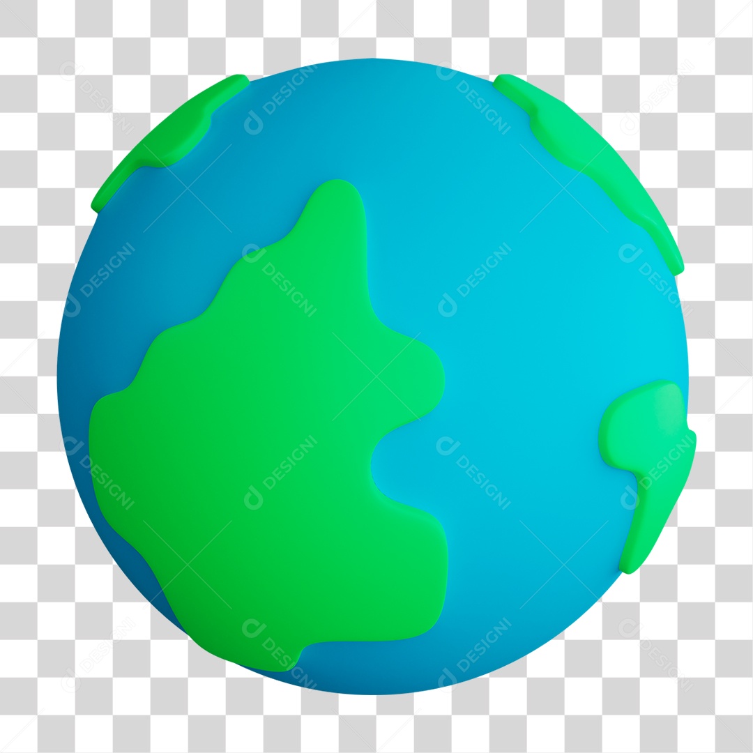 Elemento 3D Planeta Terra PNG Transparente