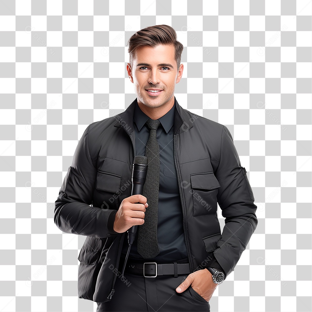 Homem Microfone Palestra PNG Transparente
