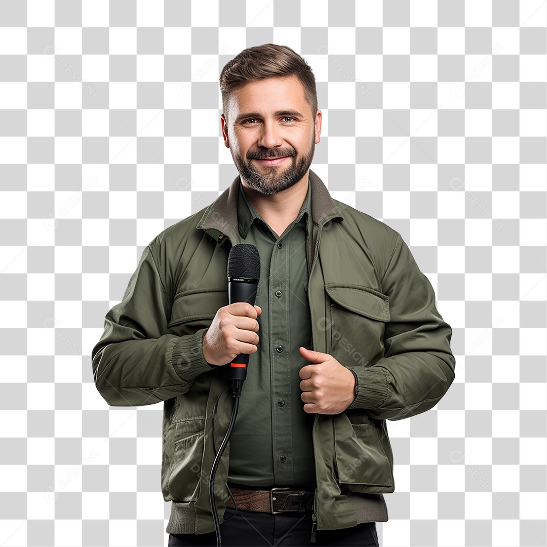 Homem Microfone Palestra PNG Transparente