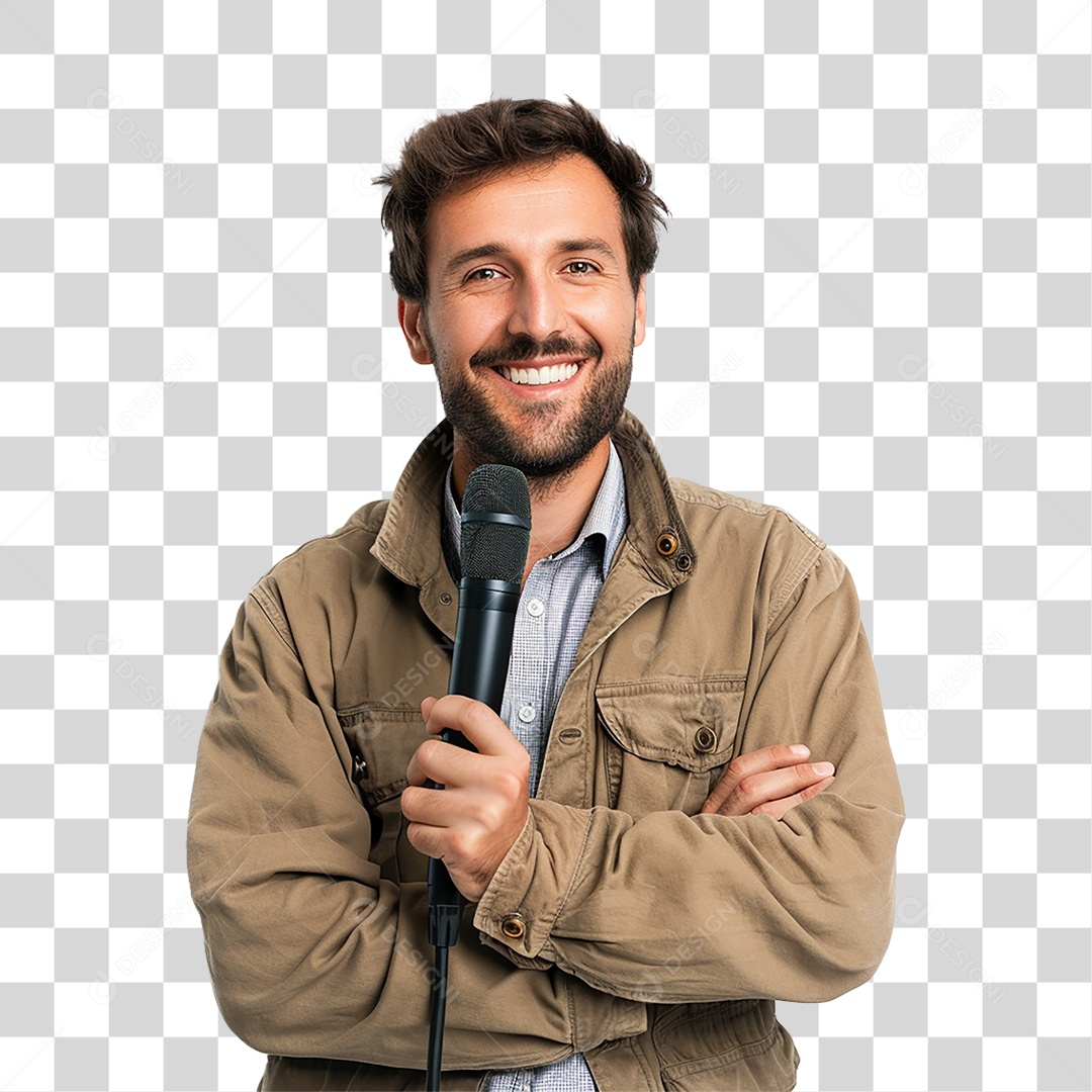 Homem Microfone Palestra PNG Transparente