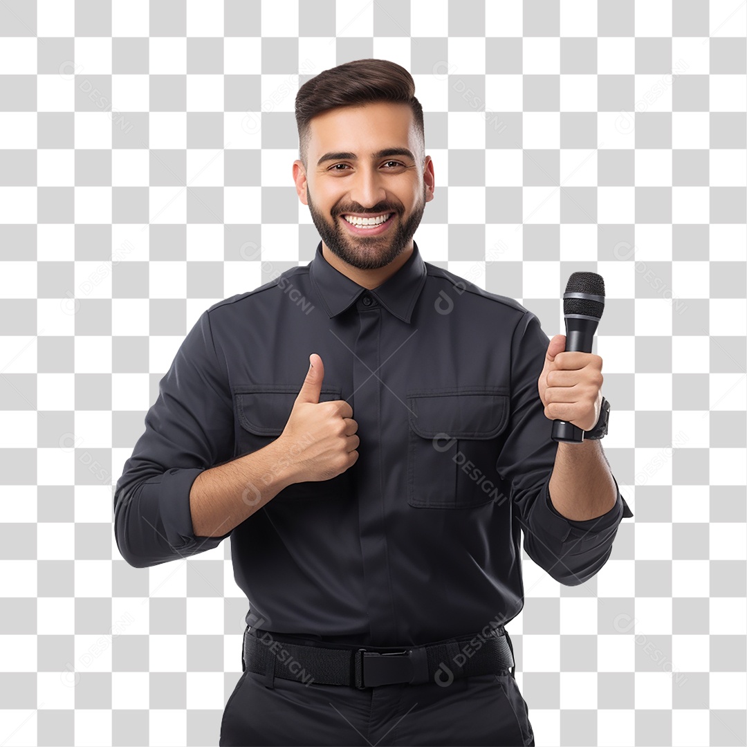 Homem Microfone Palestra PNG Transparente