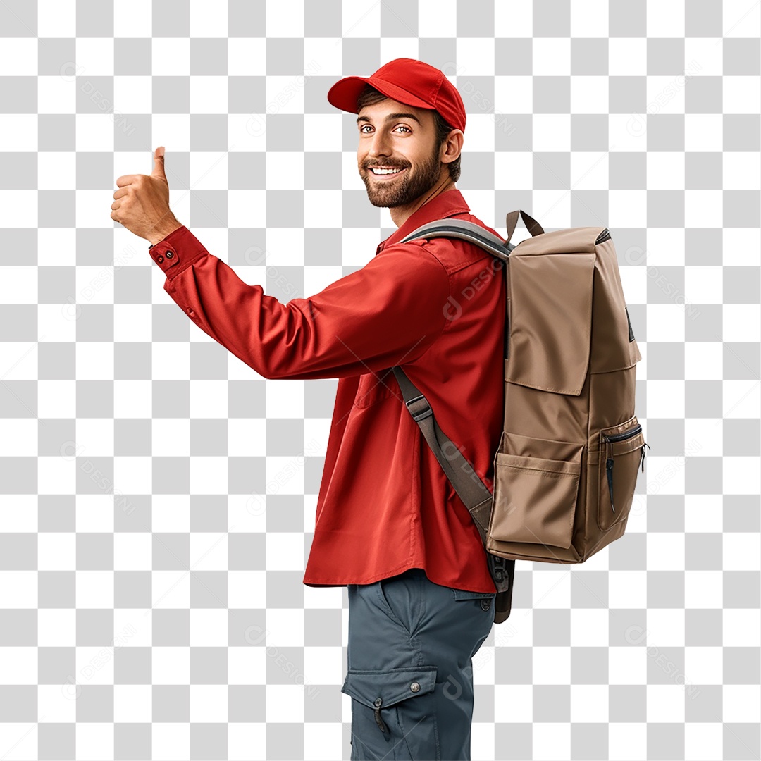 Trabalhador Entregador Encomendas PNG Transparente