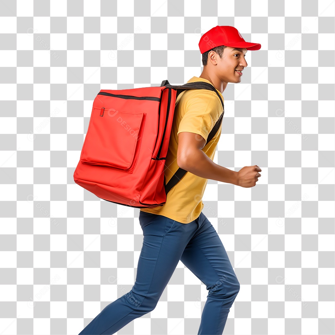 Trabalhador Entregador Encomendas PNG Transparente