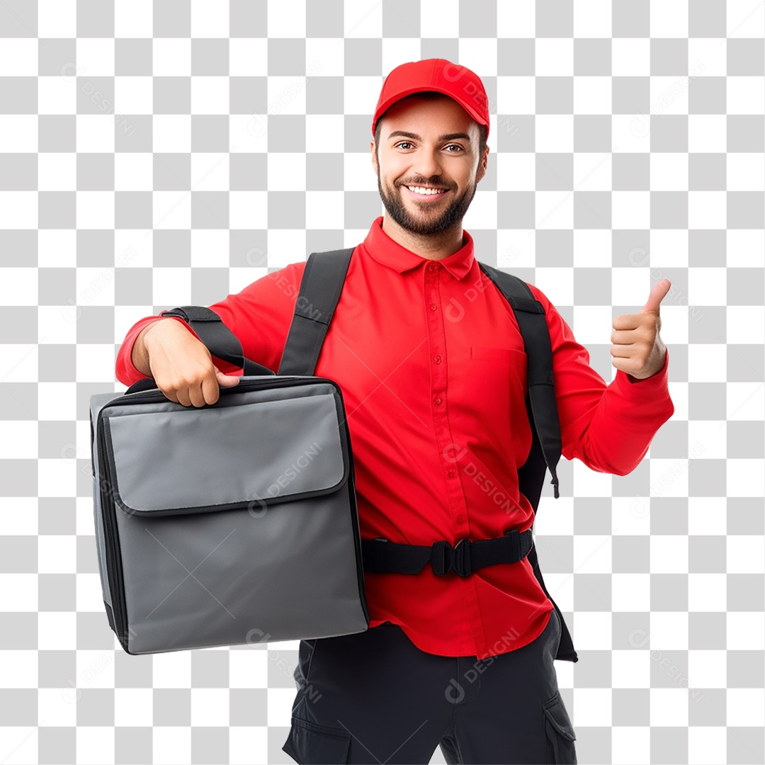 Trabalhador Entregador Encomendas PNG Transparente