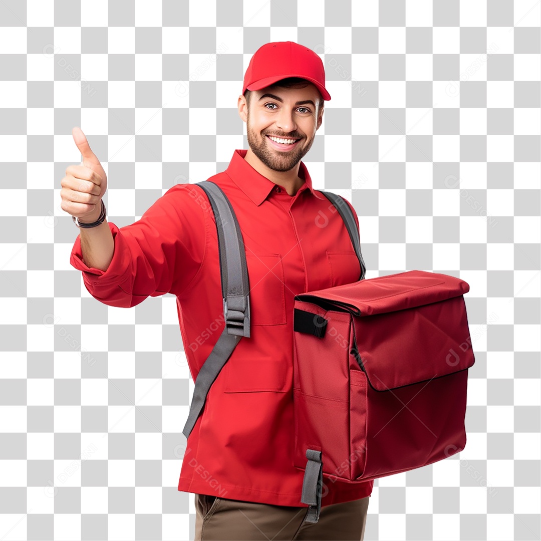 Trabalhador Entregador Encomendas PNG Transparente