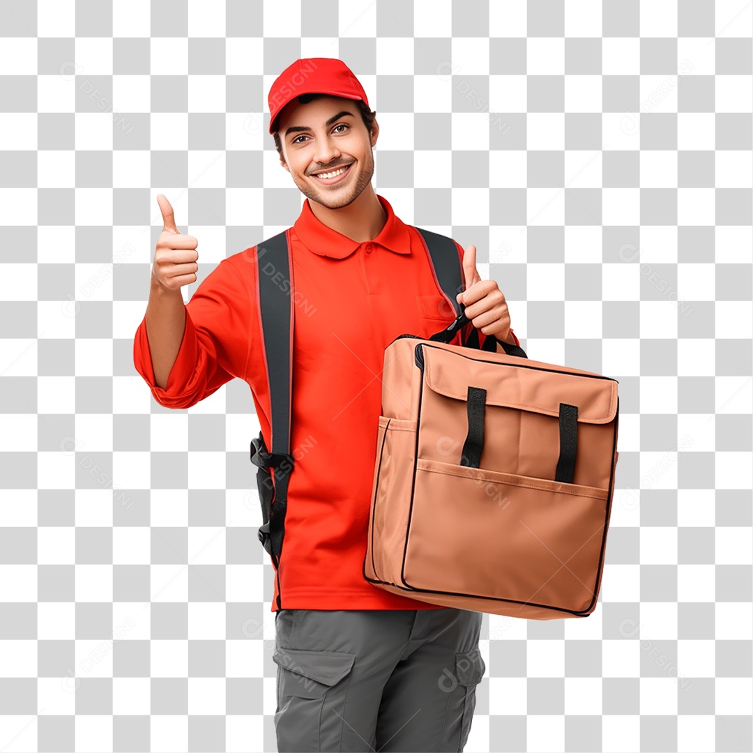 Trabalhador Entregador Encomendas PNG Transparente