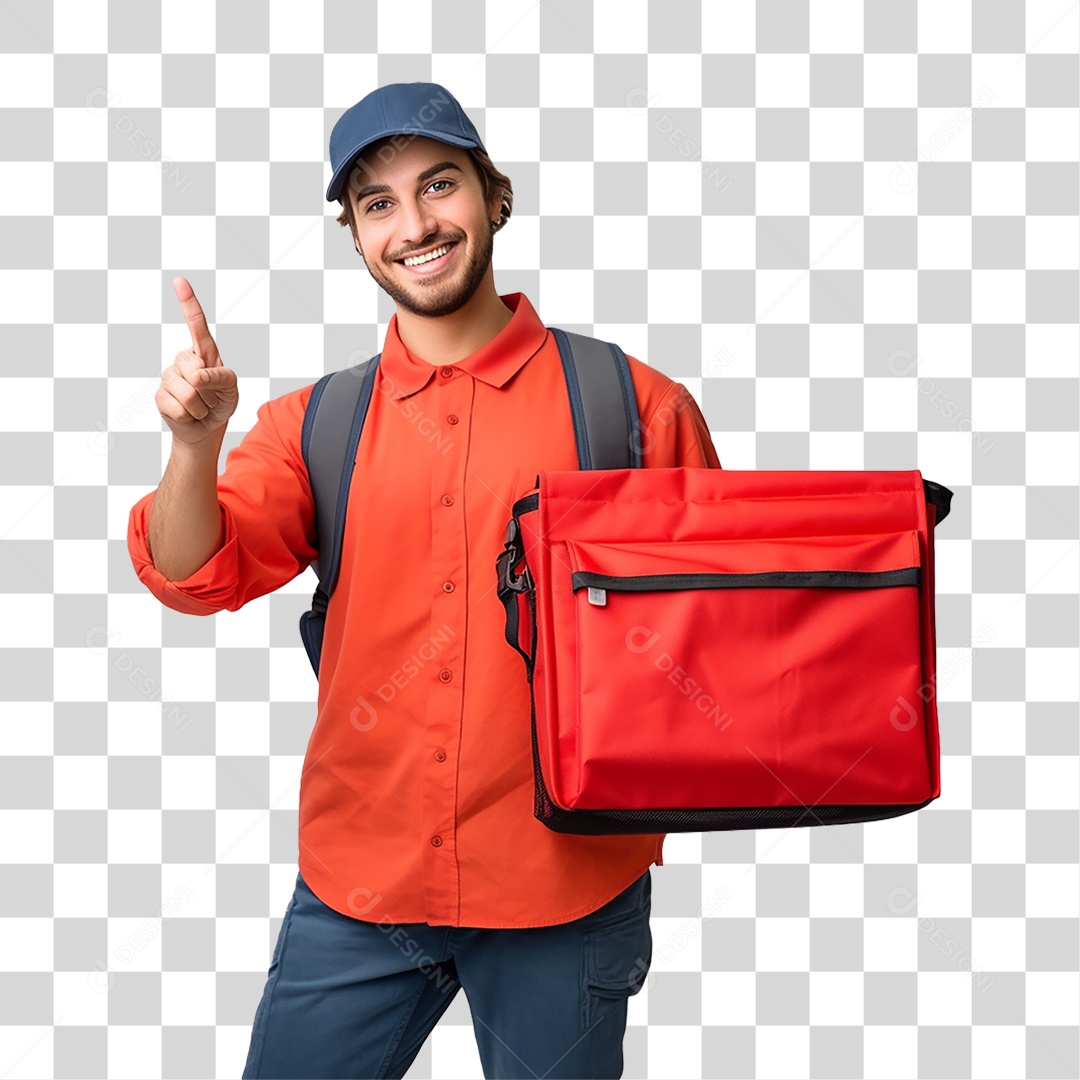 Trabalhador Entregador Encomendas PNG Transparente