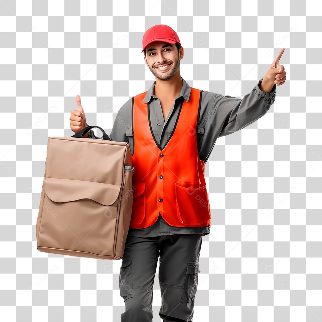 Trabalhador Entregador Encomendas PNG Transparente