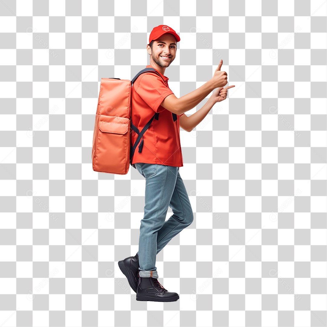 Trabalhador Entregador Encomendas PNG Transparente