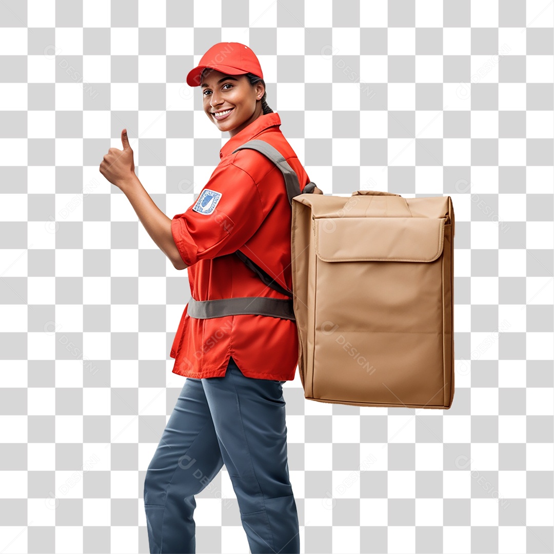 Trabalhador Entregador Encomendas PNG Transparente
