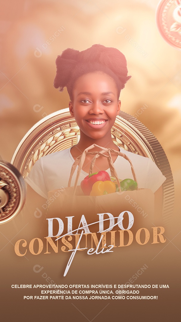 Story Dia Do Consumidor 15 de Março Celebre Aproveitando Ofertas Social Media PSD Editável