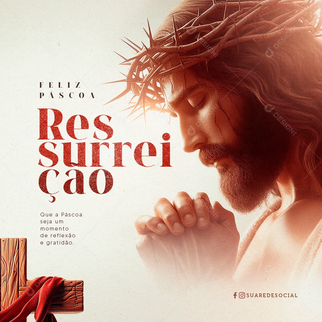 Easter March 31st Resurrection Social Media PSD Editable