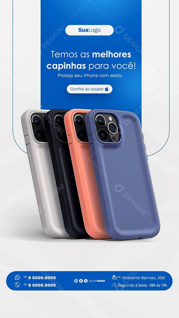 Story Assistência Técnica Temos as Melhores Capinhas Social Media PSD Editável