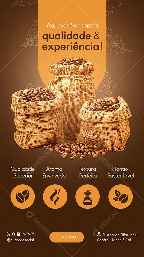 Story Cafeteria Here You Find Quality and Social Media Experience Editable PSD