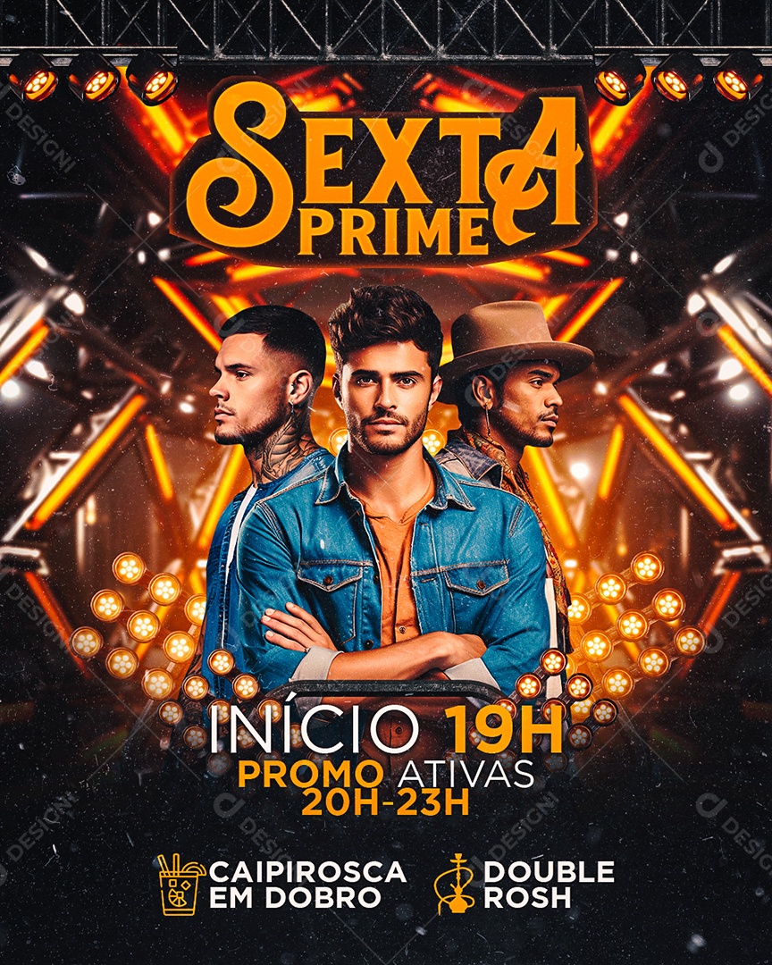Flyer Sexta prime Show Social Media PSD Editável