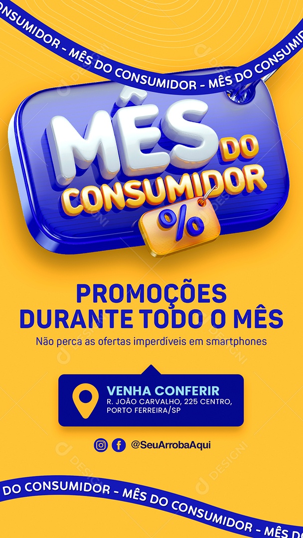Story Mês do Consumidor Loja de Celular Promoções Social Media PSD Editável