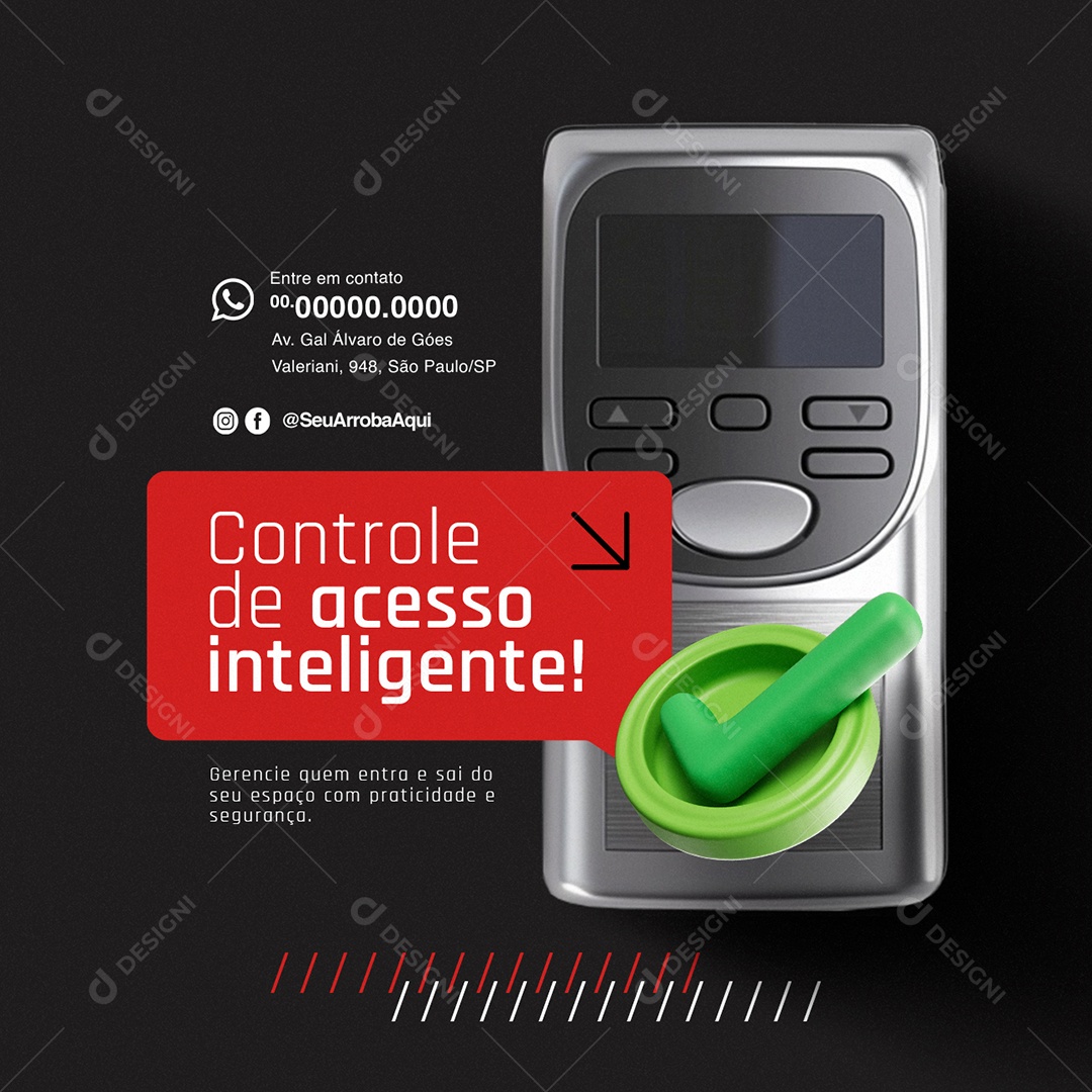 Segurança Controle de Acesso Inteligente Social Media PSD Editável