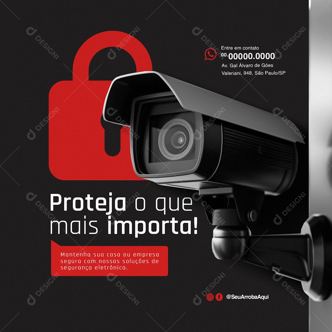 Segurança Proteja o Que mais Importa Social Media PSD Editável