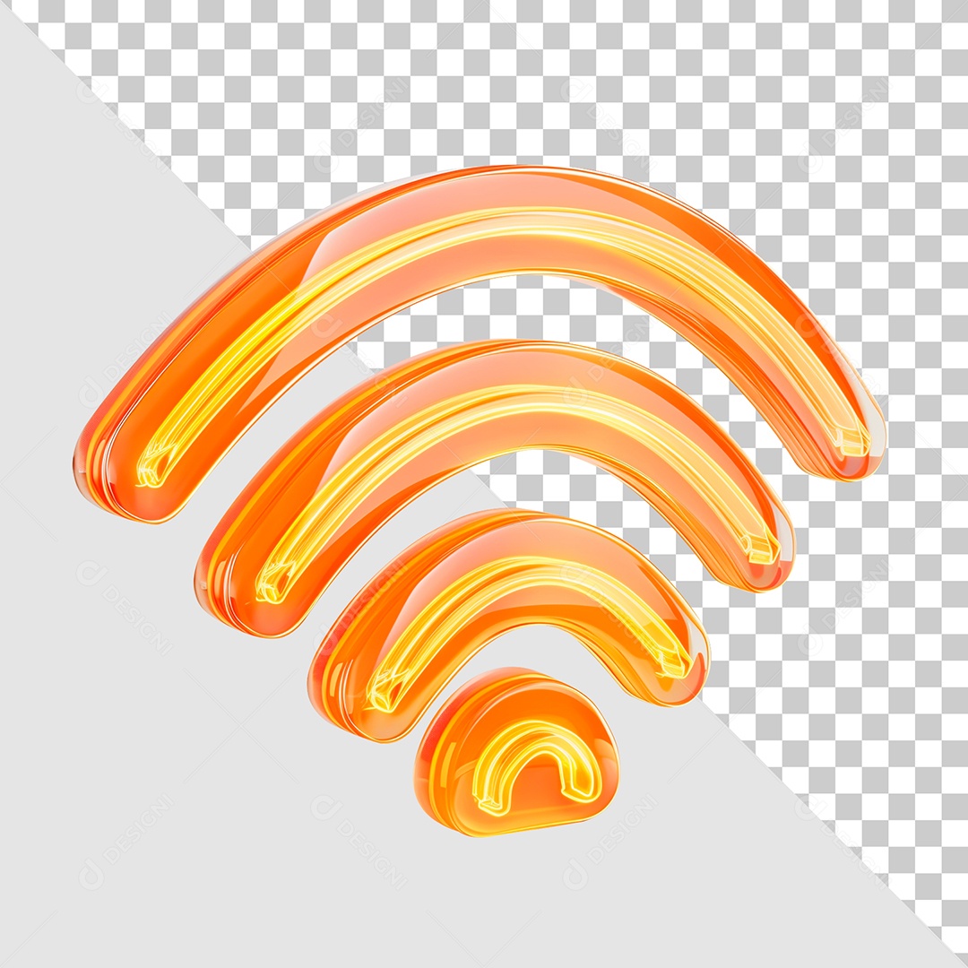 Wi-Fi Elemento 3D de Provedor De Internet para Composição PSD