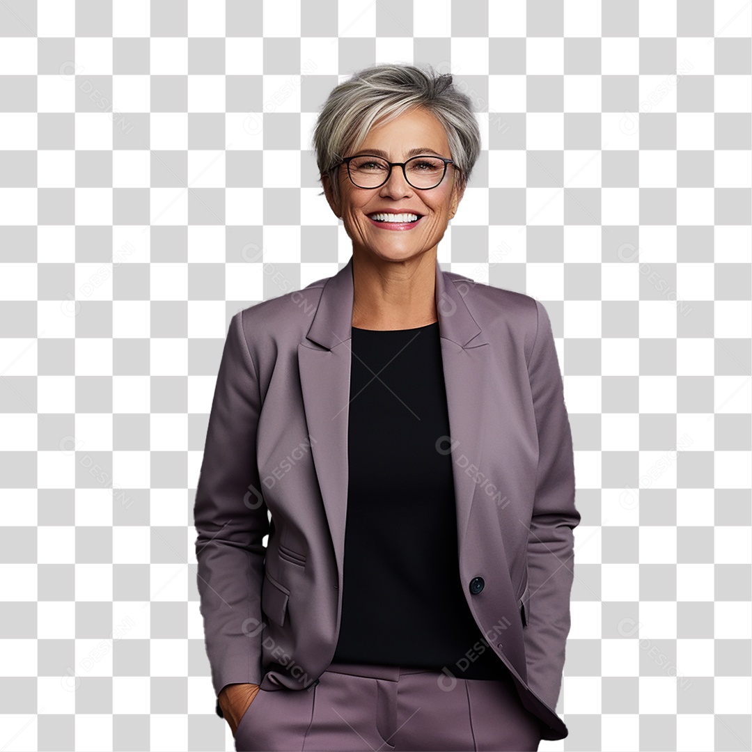 Mulher Sorrindo Empresária PNG Transparente