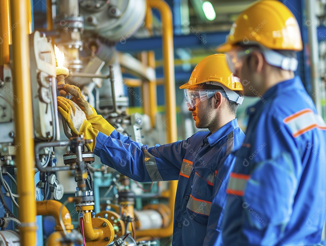 Trabalhadores de fábricas da indústria química