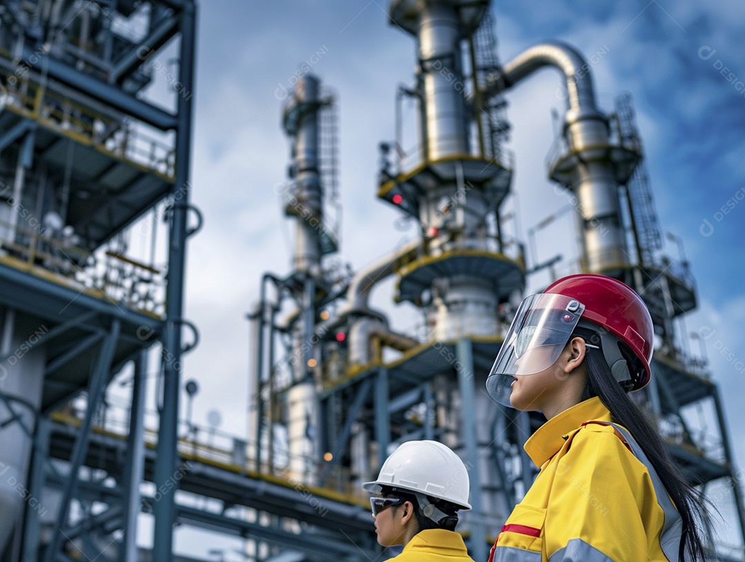 Trabalhadores de fábricas da indústria química