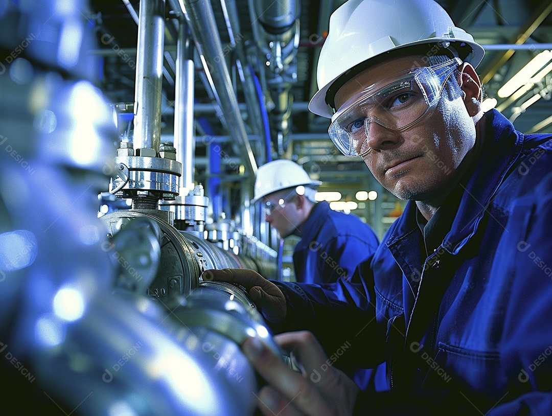 Trabalhadores de fábricas da indústria química