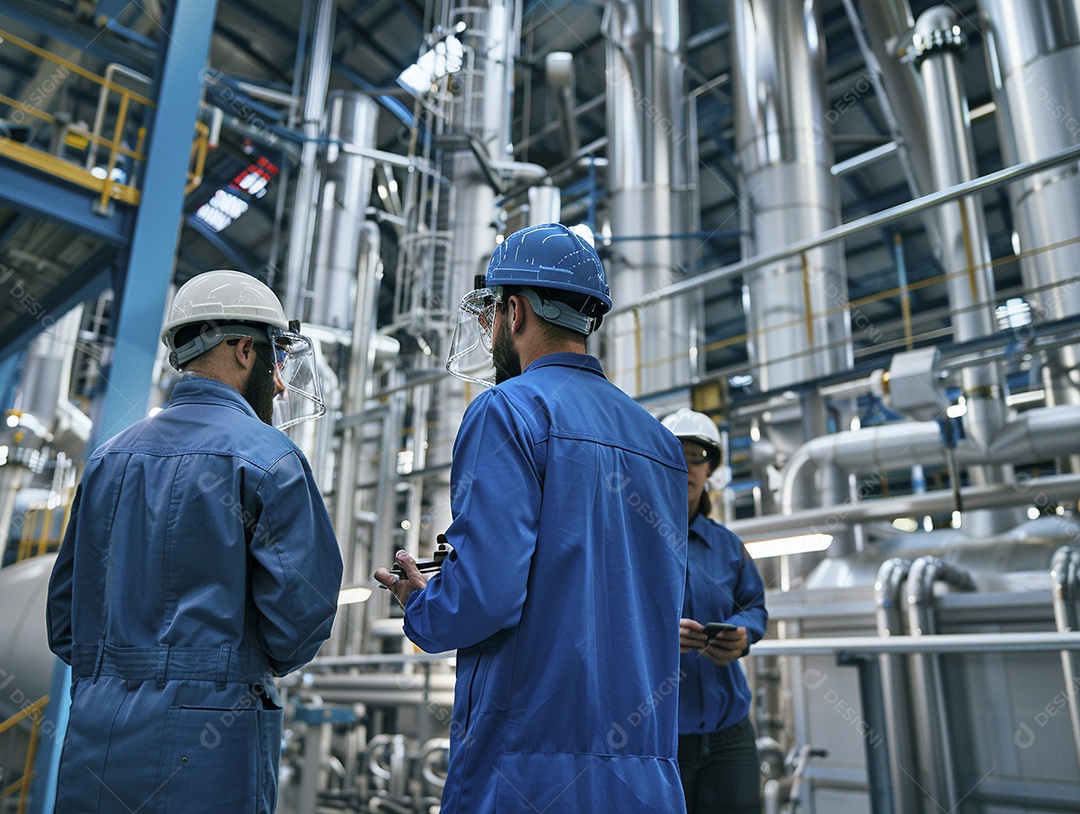 Trabalhadores de fábricas da indústria química