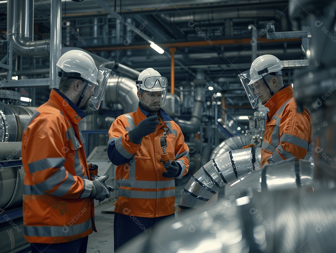 Trabalhadores de fábricas da indústria química