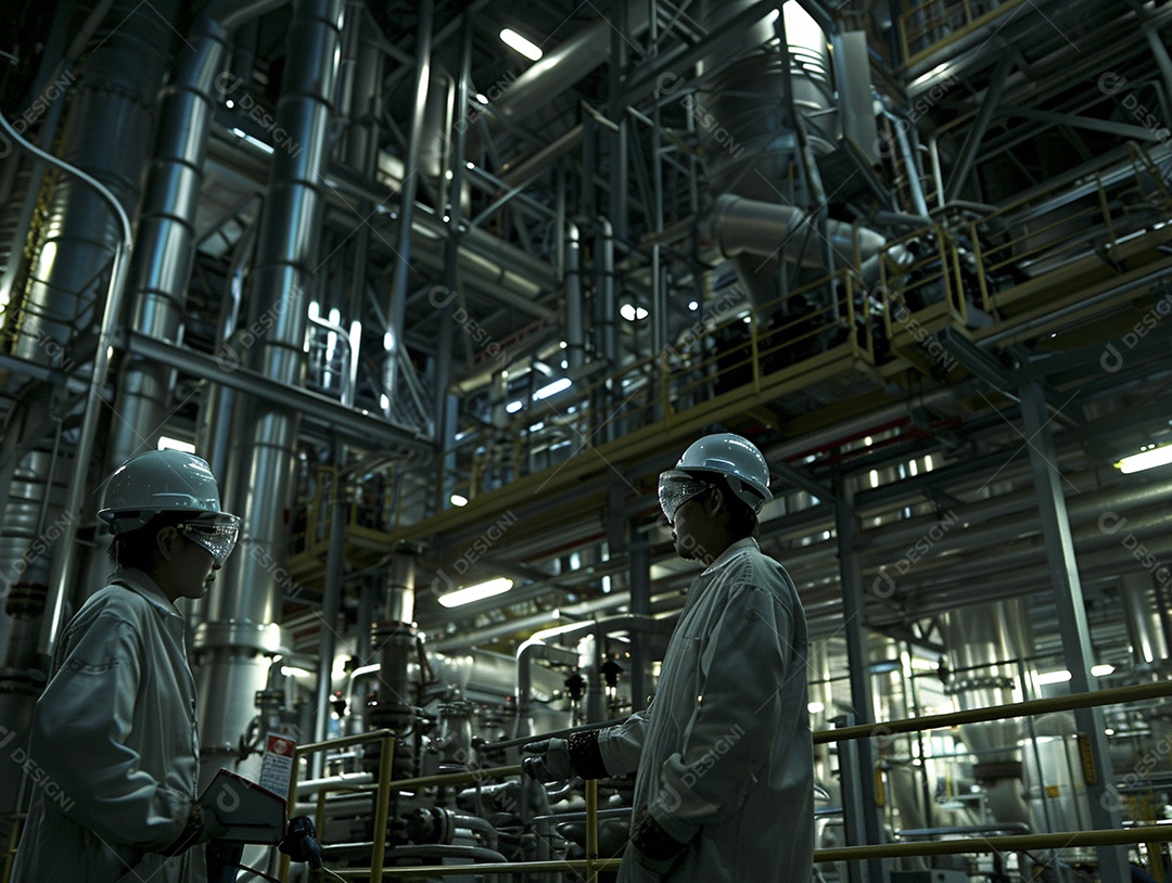 Trabalhadores de fábricas da indústria química
