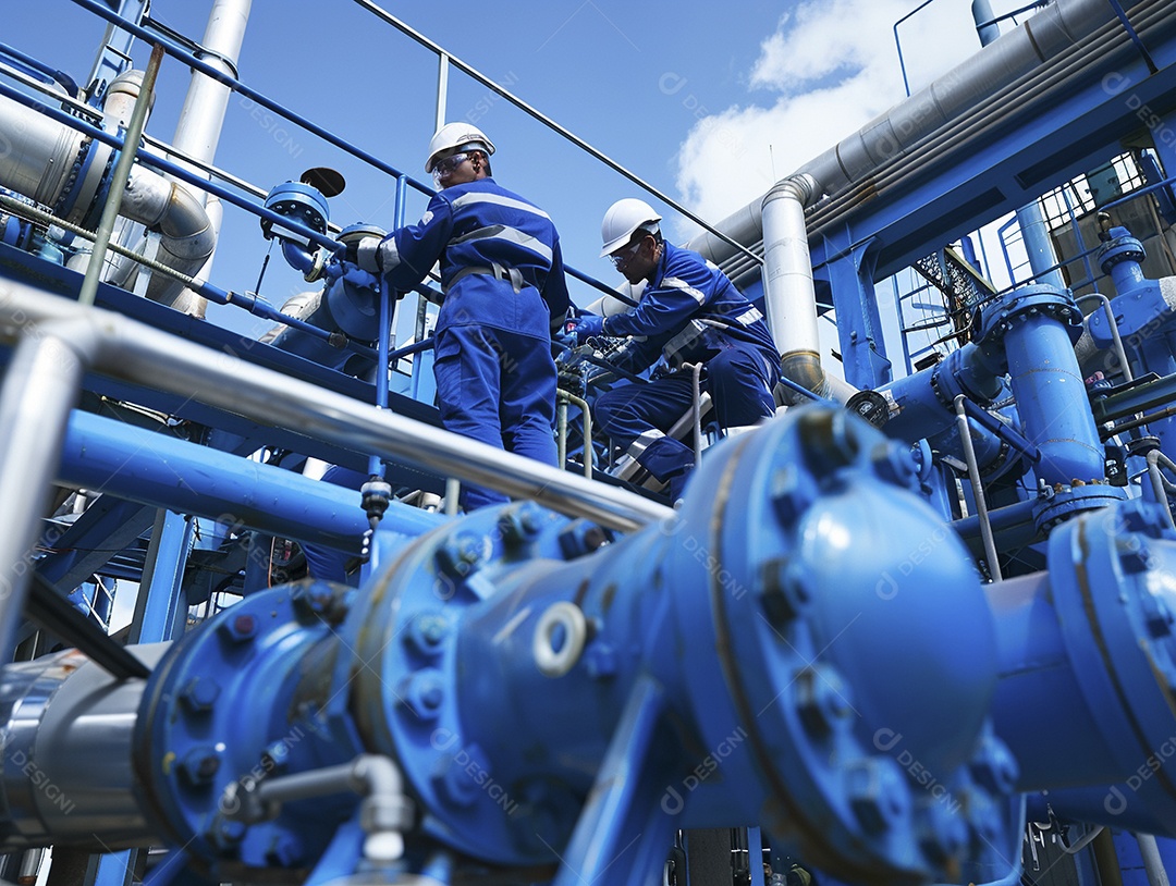 Trabalhadores de fábricas da indústria química