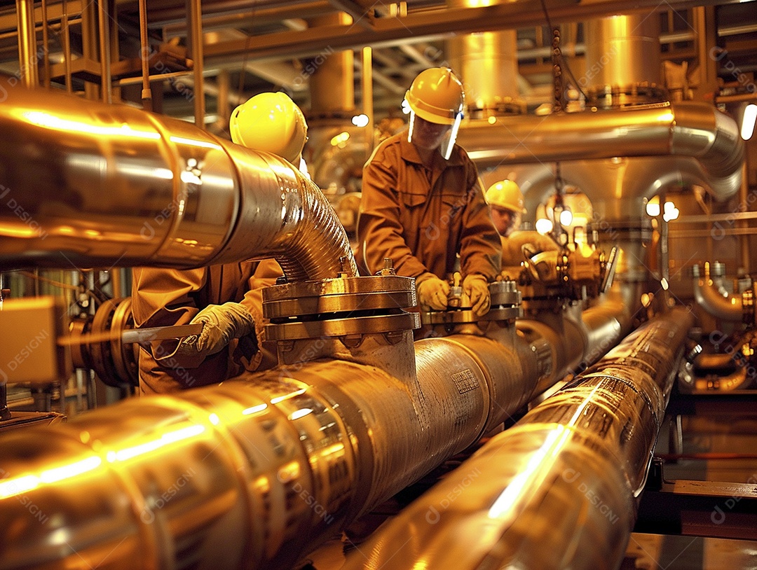 Trabalhadores de fábricas da indústria química